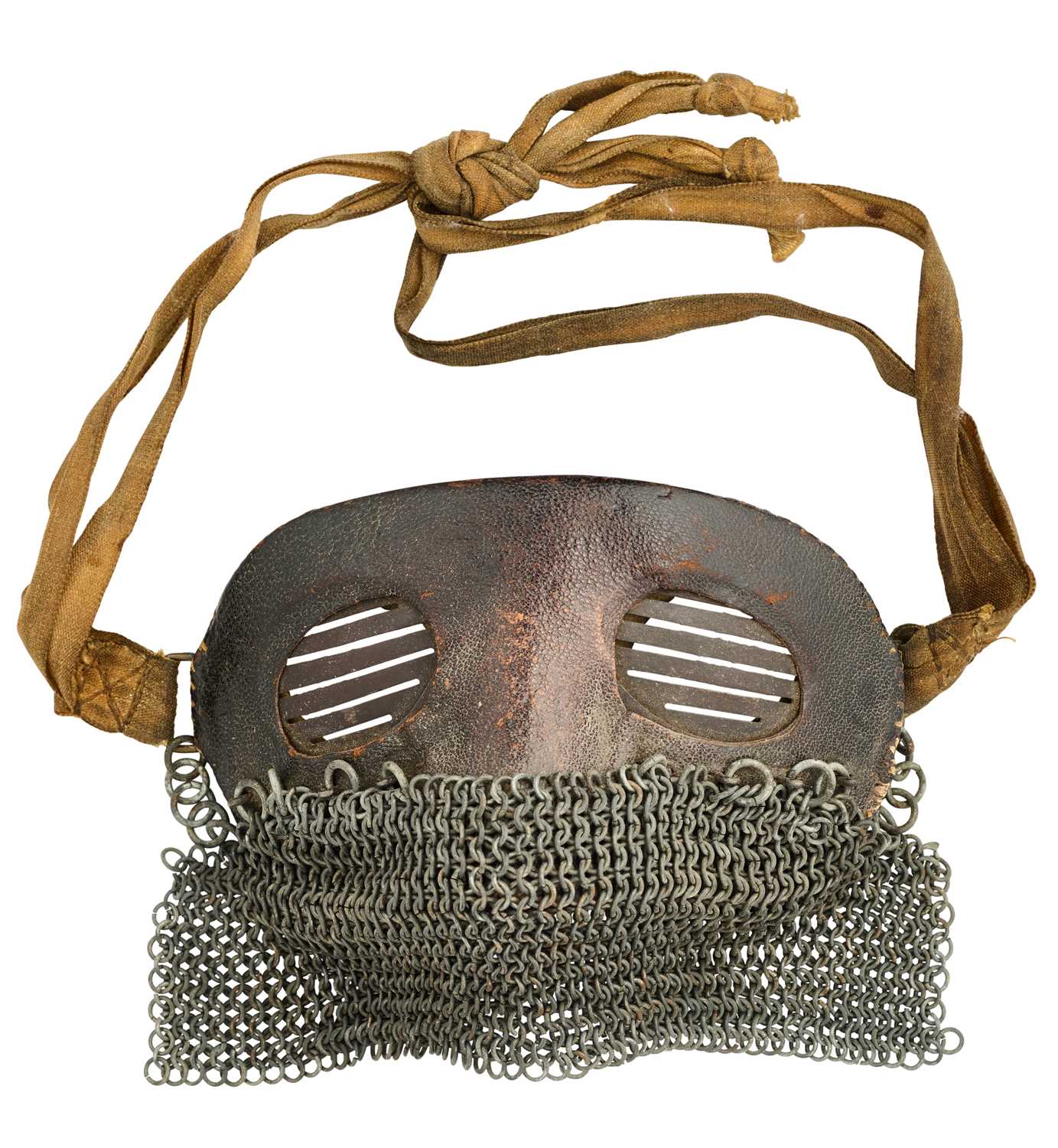 Lot 568 - A RARE WWI PERIOD TANK CREW SPLATTER MASK