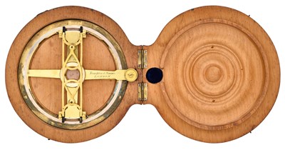 Lot 560 - AN ENGLISH CASED CIRCULAR PROTRACTOR BY TROUGHTON & SIMMS, LONDON, MID-19TH CENTURY