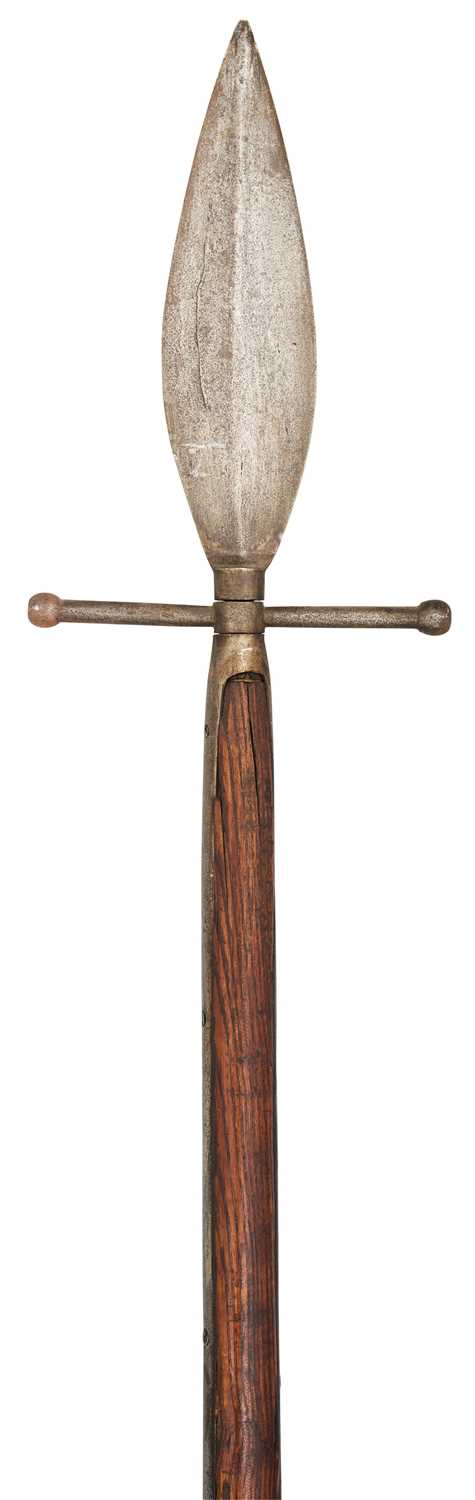 Lot 532 - A SPONTOON, 19TH CENTURY, PROBABLY NAVAL