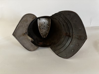 Lot 554 - A LOBSTER-TAIL POT HELMET IN 17TH CENTURY STYLE