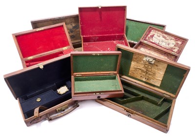 Lot 614 - EIGHT VARIOUS REVOLVER CASES, MOSTLY 19TH CENTURY