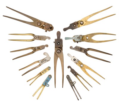 Lot 617 - A GROUP OF VARIOUS BULLET MOULDS FOR ANTIQUE FIREARMS, MOSTLY 19TH CENTURY