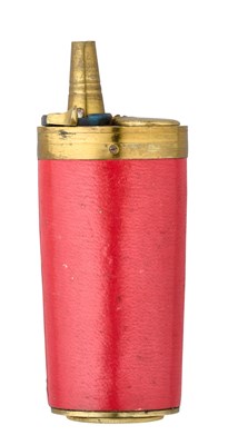 Lot 623 - A THREE-WAY POWDER-FLASK FOR PERCUSSION PISTOLS, MID-19TH CENTURY