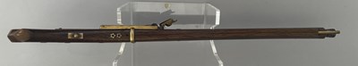 Lot 502 - AN UNUSUAL JAPANESE MATCHLOCK PISTOL CARBINE OF SMALL BORE