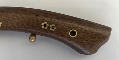 Lot 502 - AN UNUSUAL JAPANESE MATCHLOCK PISTOL CARBINE OF SMALL BORE