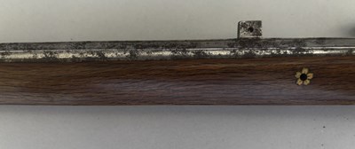 Lot 502 - AN UNUSUAL JAPANESE MATCHLOCK PISTOL CARBINE OF SMALL BORE