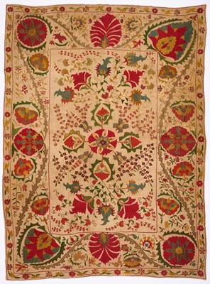 Lot 189 - A SMALL SUSANI, UZBEKISTAN, CIRCA 1900