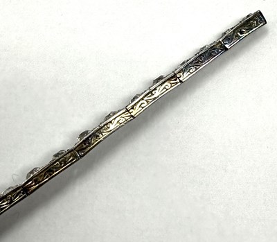 Lot 380 - EDWARDIAN DIAMOND LINE BRACELET, 1900s