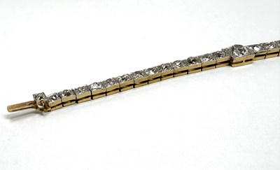 Lot 384 - EDWARDIAN DIAMOND LINE BRACELET, 1900s