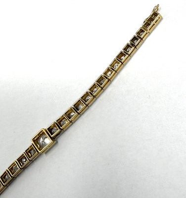 Lot 384 - EDWARDIAN DIAMOND LINE BRACELET, 1900s