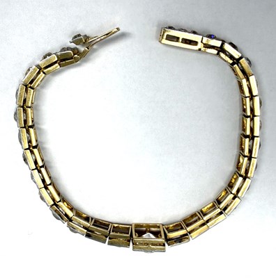 Lot 384 - EDWARDIAN DIAMOND LINE BRACELET, 1900s