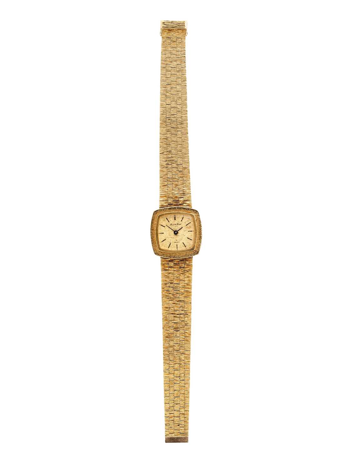 Lot 301 - BUECHE GIROD: LADY'S GOLD COCKTAIL BRACELET WATCH, 1967
