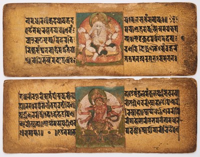 Lot 116 - TWO FOLIOS FROM A DISPERSED MANUSCRIPT, TIBET, 16TH/17TH CENTURY