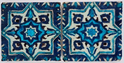 Lot 97 - TWO DAMASCUS TILES, OTTOMAN SYRIA, 18TH CENTURY