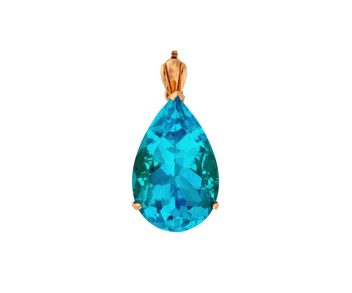Lot 357 - BLUE TOPAZ PENDANT