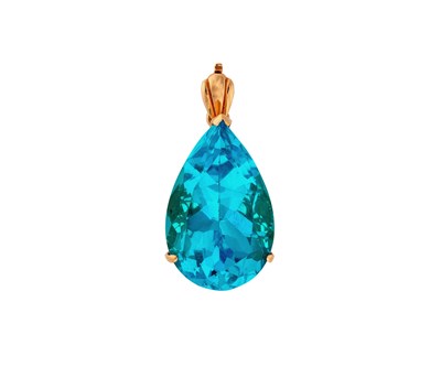 Lot 357 - BLUE TOPAZ PENDANT