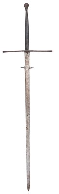 Lot 48 - A FINE ITALIAN TWO-HAND SWORD, FIRST HALF OF THE 16TH CENTURY