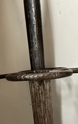 Lot 48 - A FINE ITALIAN TWO-HAND SWORD, FIRST HALF OF THE 16TH CENTURY