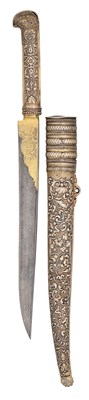 Lot 18 - A FINE FRENCH SILVER-GILT MOUNTED DAGGER OF YATAGHAN FORM BY MANCEAUX A PARIS