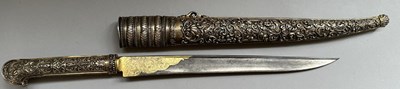 Lot 18 - A FINE FRENCH SILVER-GILT MOUNTED DAGGER OF YATAGHAN FORM BY MANCEAUX A PARIS