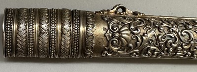 Lot 18 - A FINE FRENCH SILVER-GILT MOUNTED DAGGER OF YATAGHAN FORM BY MANCEAUX A PARIS