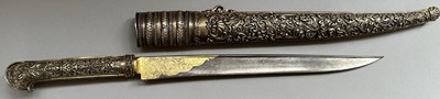 Lot 18 - A FINE FRENCH SILVER-GILT MOUNTED DAGGER OF YATAGHAN FORM BY MANCEAUX A PARIS