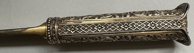 Lot 18 - A FINE FRENCH SILVER-GILT MOUNTED DAGGER OF YATAGHAN FORM BY MANCEAUX A PARIS