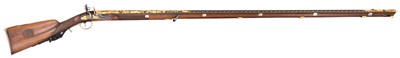 Lot 57 - A FINE AND RARE FRENCH 15 BORE FLINTLOCK SILVER-GILT MOUNTED WILDFOWLING GUN OF PRESENTATION QUALITY