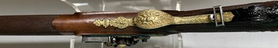Lot 57 - A FINE AND RARE FRENCH 15 BORE FLINTLOCK SILVER-GILT MOUNTED WILDFOWLING GUN OF PRESENTATION QUALITY