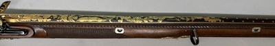 Lot 57 - A FINE AND RARE FRENCH 15 BORE FLINTLOCK SILVER-GILT MOUNTED WILDFOWLING GUN OF PRESENTATION QUALITY