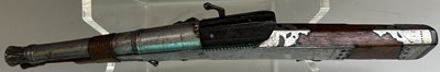 Lot 45 - A VERY RARE INDIAN 50 BORE MATCH-LOCK PISTOL IN THE FORM OF A TORADAR, 18TH CENTURY, PROBABLY JAIPUR