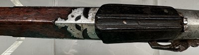 Lot 45 - A VERY RARE INDIAN 50 BORE MATCH-LOCK PISTOL IN THE FORM OF A TORADAR, 18TH CENTURY, PROBABLY JAIPUR