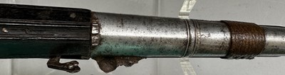 Lot 45 - A VERY RARE INDIAN 50 BORE MATCH-LOCK PISTOL IN THE FORM OF A TORADAR, 18TH CENTURY, PROBABLY JAIPUR