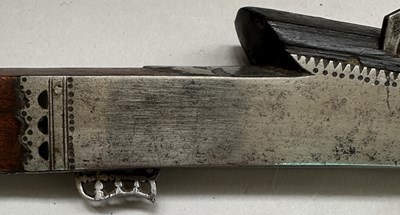 Lot 45 - A VERY RARE INDIAN 50 BORE MATCH-LOCK PISTOL IN THE FORM OF A TORADAR, 18TH CENTURY, PROBABLY JAIPUR