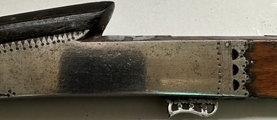 Lot 45 - A VERY RARE INDIAN 50 BORE MATCH-LOCK PISTOL IN THE FORM OF A TORADAR, 18TH CENTURY, PROBABLY JAIPUR
