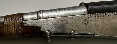 Lot 45 - A VERY RARE INDIAN 50 BORE MATCH-LOCK PISTOL IN THE FORM OF A TORADAR, 18TH CENTURY, PROBABLY JAIPUR
