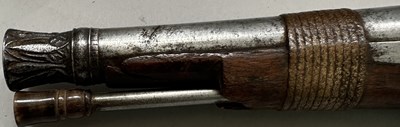 Lot 45 - A VERY RARE INDIAN 50 BORE MATCH-LOCK PISTOL IN THE FORM OF A TORADAR, 18TH CENTURY, PROBABLY JAIPUR
