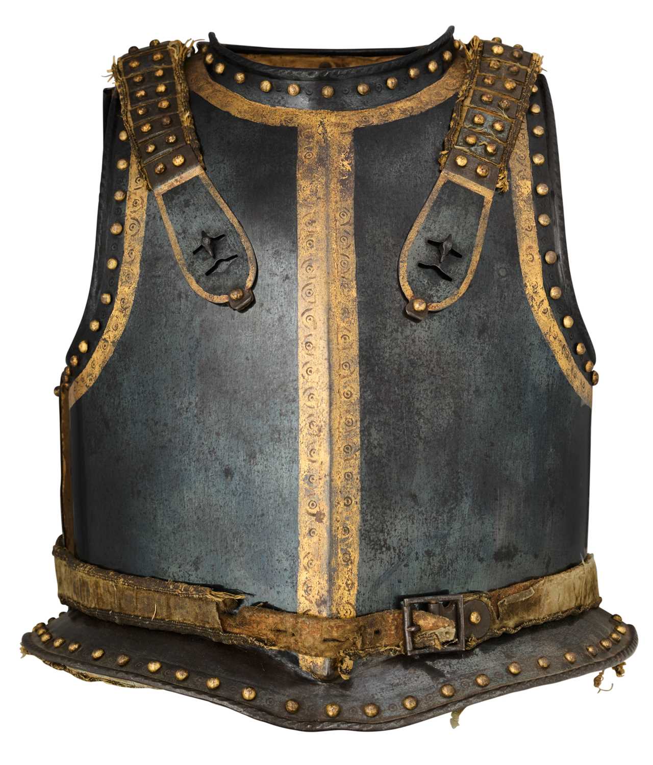 Lot 54 - A RARE AND UNUSUALLY COMPLETE LIGHT CAVALRY OFFICER’S CUIRASS IN EXCEPTIONAL CONDITION