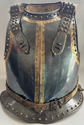 Lot 54 - A RARE AND UNUSUALLY COMPLETE LIGHT CAVALRY OFFICER’S CUIRASS IN EXCEPTIONAL CONDITION