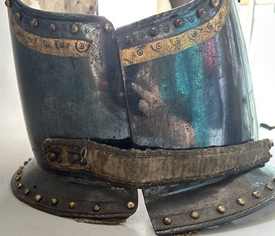 Lot 54 - A RARE AND UNUSUALLY COMPLETE LIGHT CAVALRY OFFICER’S CUIRASS IN EXCEPTIONAL CONDITION