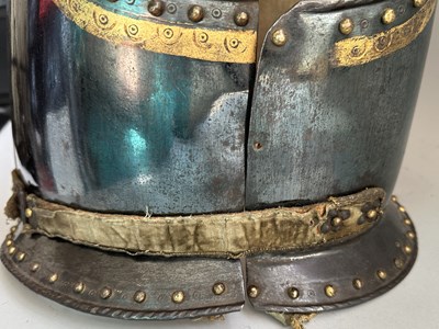Lot 54 - A RARE AND UNUSUALLY COMPLETE LIGHT CAVALRY OFFICER’S CUIRASS IN EXCEPTIONAL CONDITION