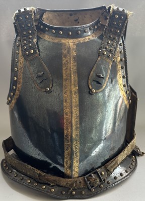 Lot 54 - A RARE AND UNUSUALLY COMPLETE LIGHT CAVALRY OFFICER’S CUIRASS IN EXCEPTIONAL CONDITION