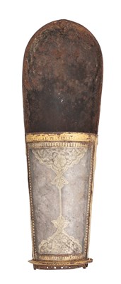 Lot 39 - AN INDIAN SILVERED AND GILT DASTANA, PERHAPS RAJASTHAN, LATE 18TH/ EARLY 19TH CENTURY