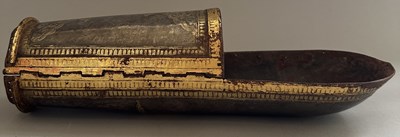 Lot 39 - AN INDIAN SILVERED AND GILT DASTANA, PERHAPS RAJASTHAN, LATE 18TH/ EARLY 19TH CENTURY
