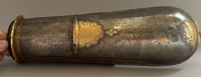 Lot 39 - AN INDIAN SILVERED AND GILT DASTANA, PERHAPS RAJASTHAN, LATE 18TH/ EARLY 19TH CENTURY
