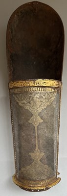 Lot 39 - AN INDIAN SILVERED AND GILT DASTANA, PERHAPS RAJASTHAN, LATE 18TH/ EARLY 19TH CENTURY