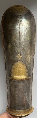 Lot 39 - AN INDIAN SILVERED AND GILT DASTANA, PERHAPS RAJASTHAN, LATE 18TH/ EARLY 19TH CENTURY