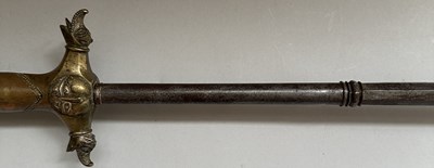 Lot 12 - A VERY RARE CASED INDIAN ALL-METAL MACE, 18TH/19TH CENTURY, SOUTH INDIA, POSSIBLY MYSORE OR TANJORE