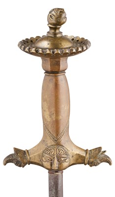Lot 12 - A VERY RARE CASED INDIAN ALL-METAL MACE, 18TH/19TH CENTURY, SOUTH INDIA, POSSIBLY MYSORE OR TANJORE