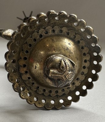 Lot 12 - A VERY RARE CASED INDIAN ALL-METAL MACE, 18TH/19TH CENTURY, SOUTH INDIA, POSSIBLY MYSORE OR TANJORE